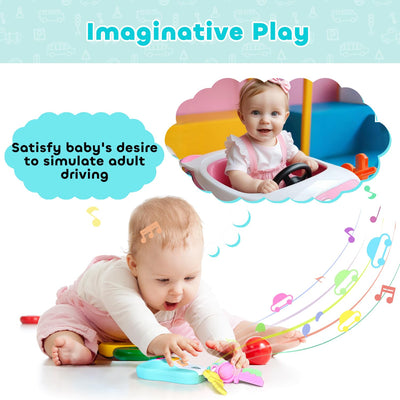 Babyspielzeug Spielzeugschlüssel aus Silikon, Musikspielzeug für Neugeborene