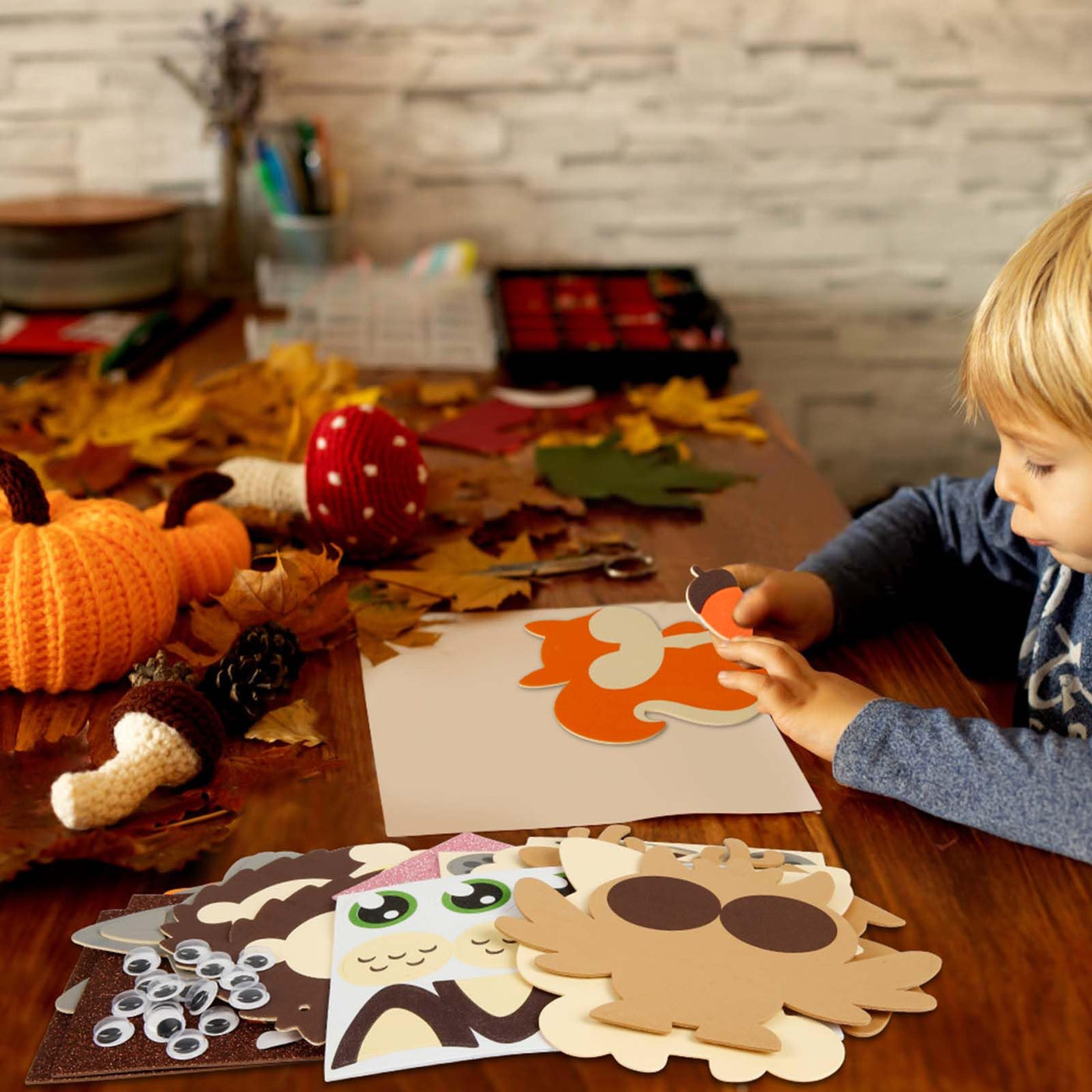 Christmas animal craft kits for children Christmas creative kits for crafting with foam rubber stickers