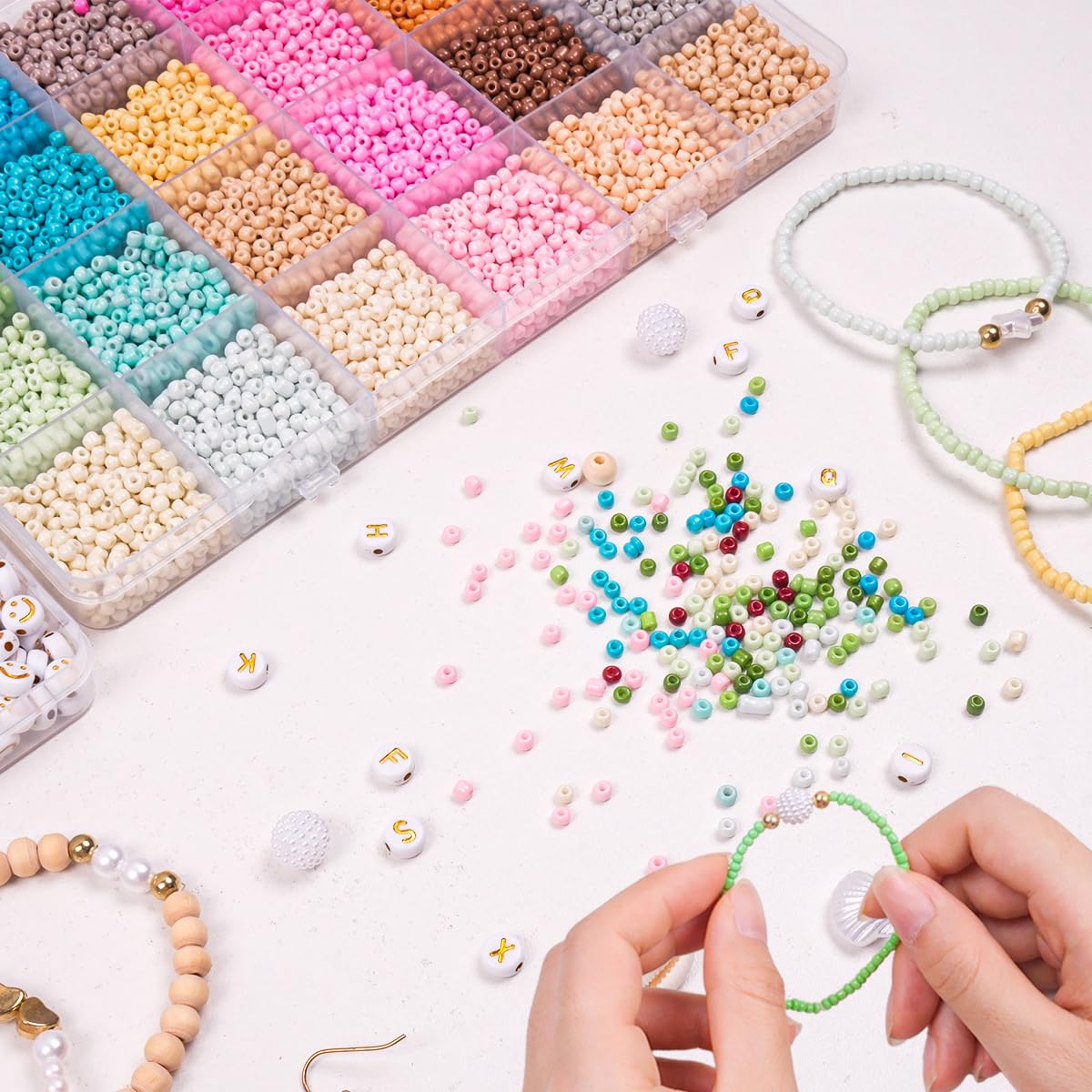 12000+ Matte Perlen zum Selbermachen von Armbändern