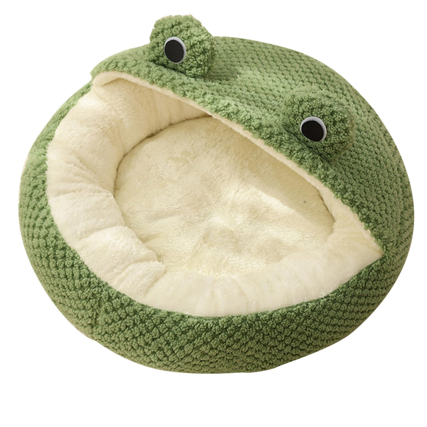 Lit de Chat Grenouille Long Peluche Hiver Automne Thermique Mignon