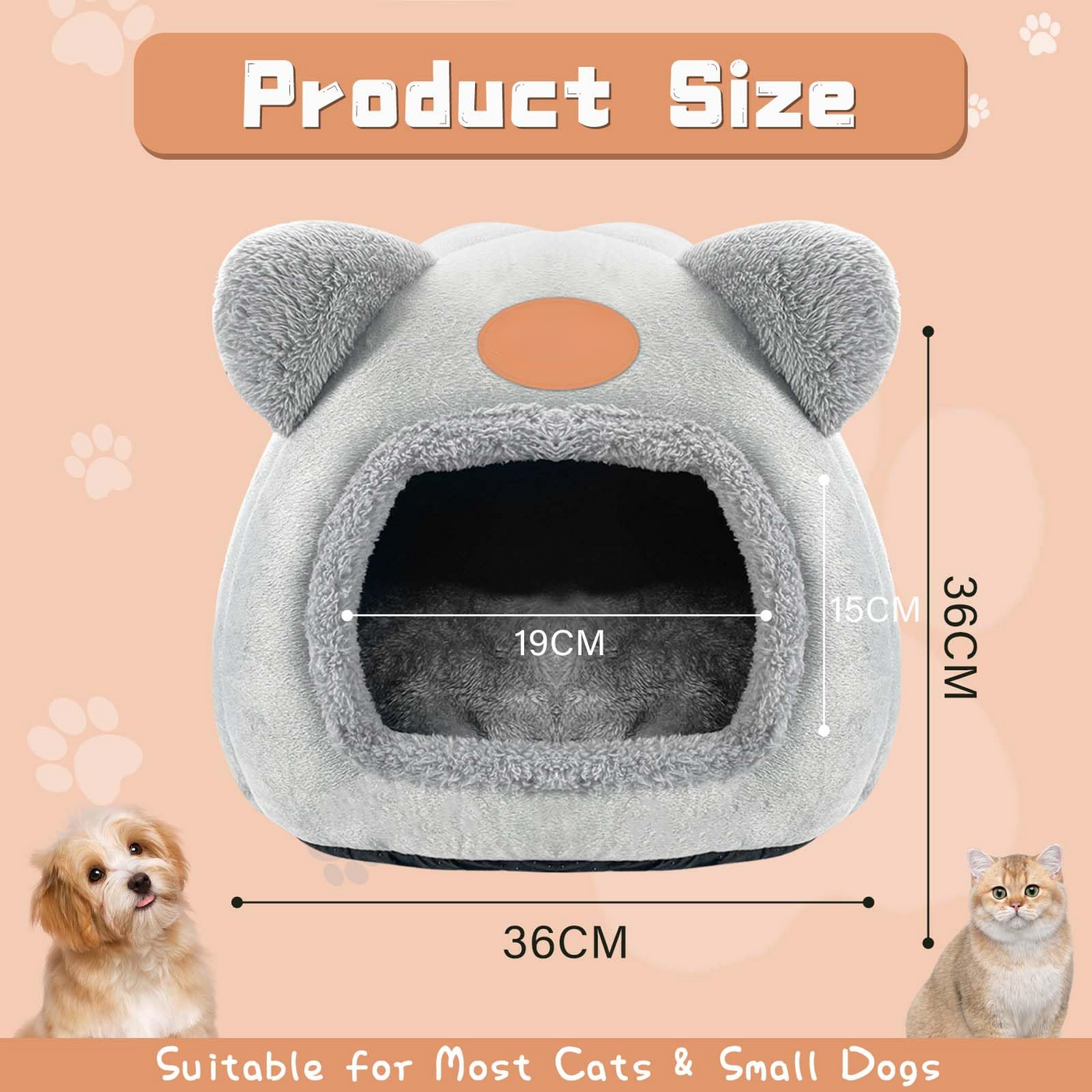 Lits chauds grotte pour chats Lits apaisants pour chats et petits chiens Dormir