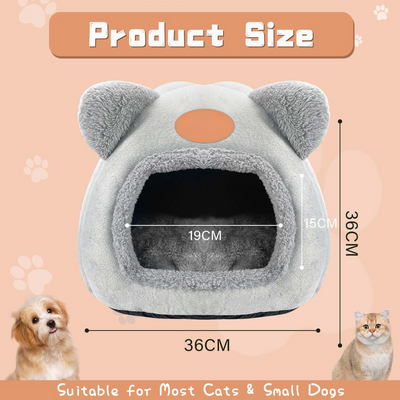 Lits chauds grotte pour chats Lits apaisants pour chats et petits chiens Dormir