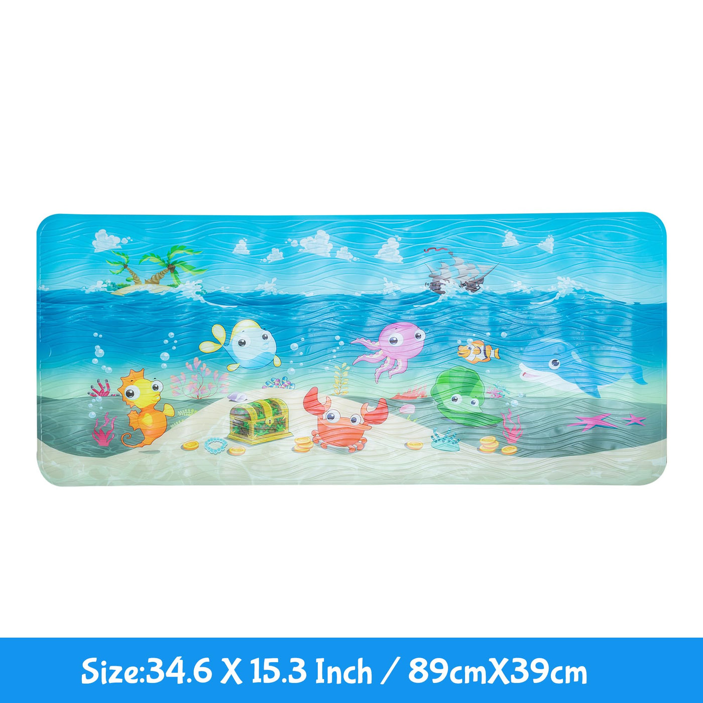 Bath mat: non-slip children's bath mat, baby-friendly, fun & safe bathing experience for toddlers in the bath & shower