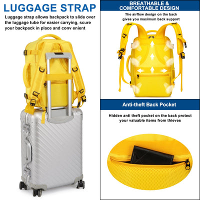 Hand luggage backpack with separate one-inch computer compartment