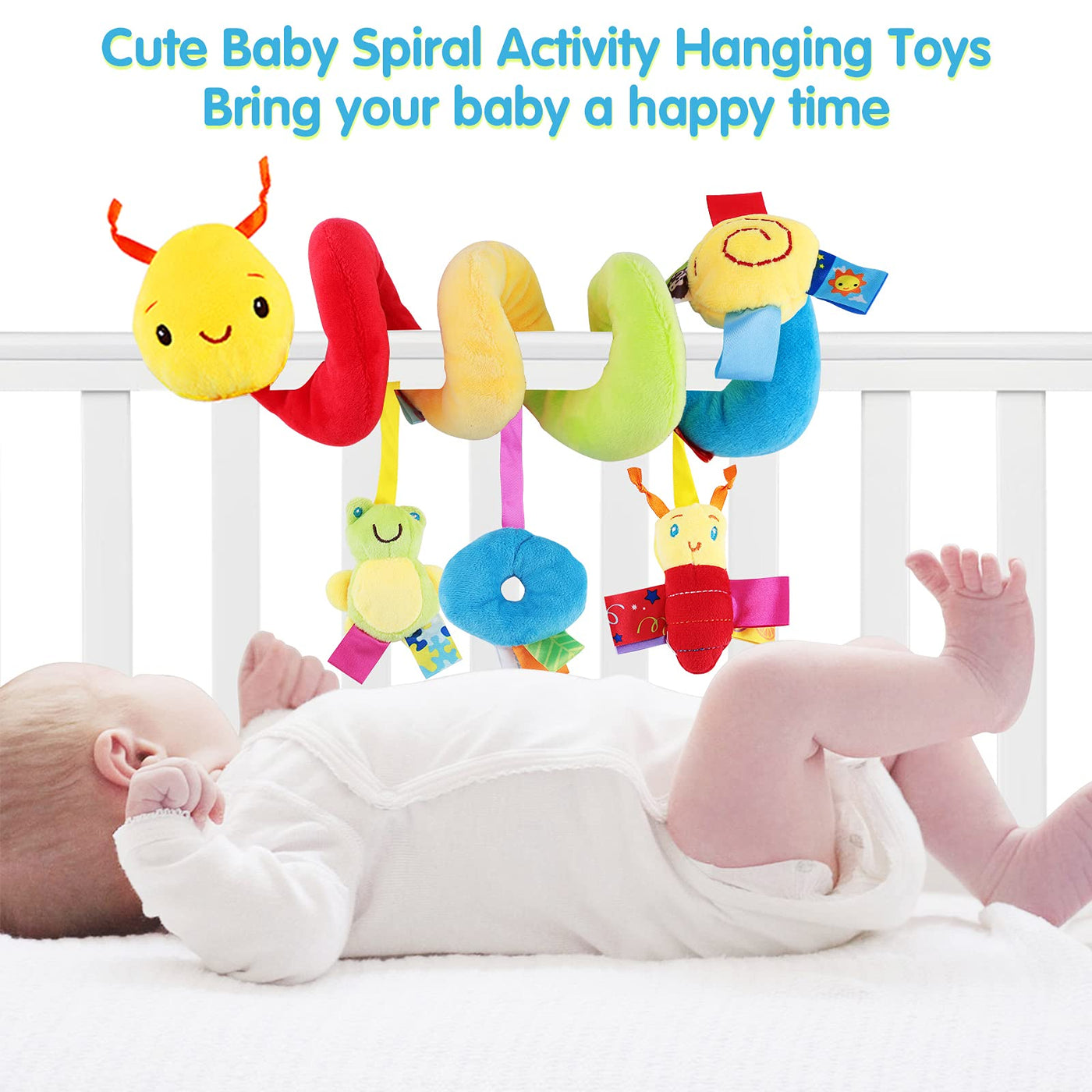 Baby carriage toy for babies Activity spiral toy Hanging toy Baby car seat Cot toy