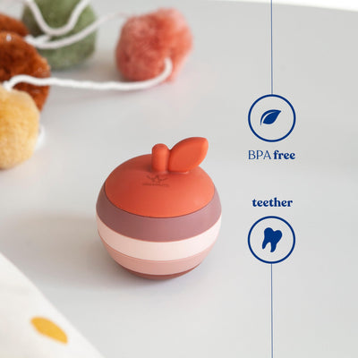 Motorikspielzeug Pädagogischer, stapelbarer Apfel mit 5 Teilen