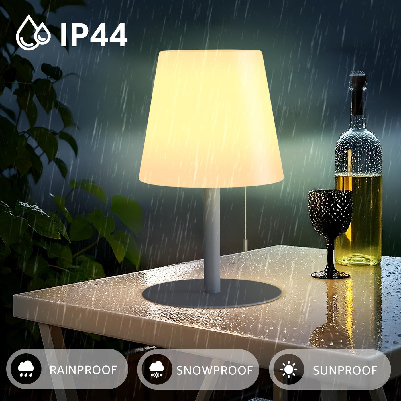 LED Outdoor Table Lamp with 8 Colors Cordless Lamp