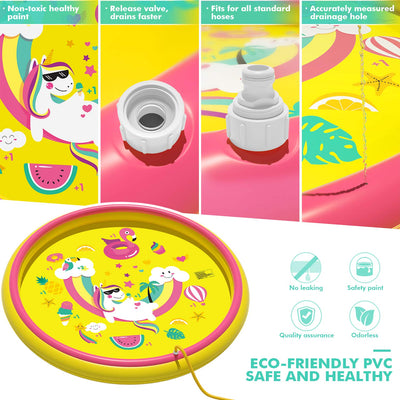 Wasserspielzeug Baby Pool Pad Sprinkler Wasser Spielmatte mit rutschfestem Spritzwasser Spielmatte, Garten im Freien Sommer Spritzwasser Sprinkler