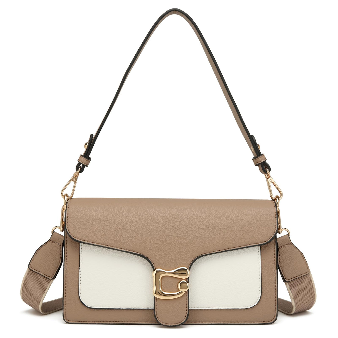 Sac à bandoulière sac de soirée pochette avec 2 bandoulières détachables fentes pour cartes de crédit