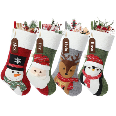 Santa stocking set of 4 large Santa stockings to fill Christmas stocking gift bag