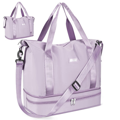 Sports bag Foldable travel bag with shoe compartment and wet compartment, water-repellent