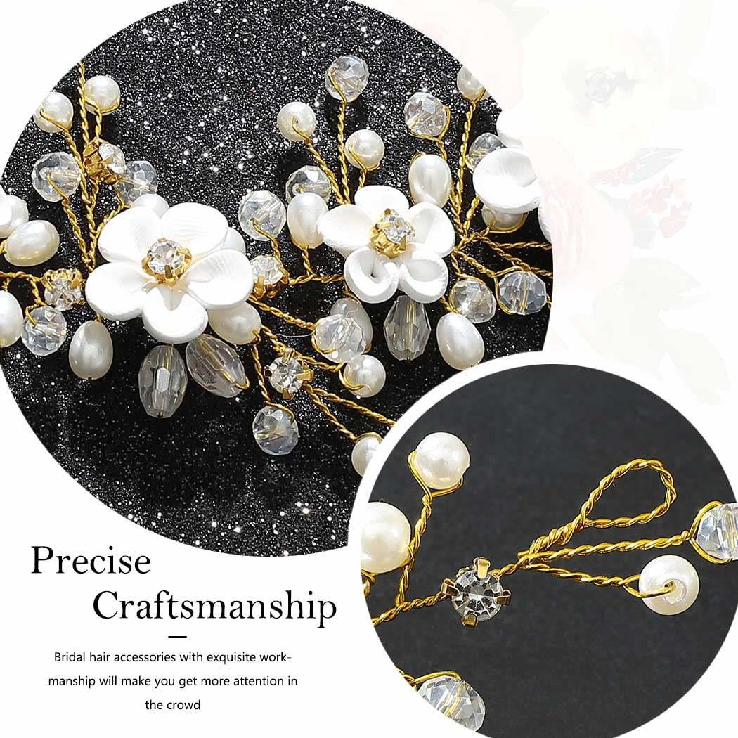 Coiffure fleurie perles accessoires de cheveux mariage coiffure de mariée en cristal