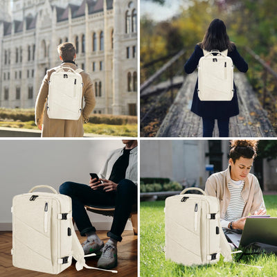 Handgepäck Rucksack Laptop wasserdicht, Reise-Rucksack Handgepäck Flugzeug groß, mit USB-Anschluss