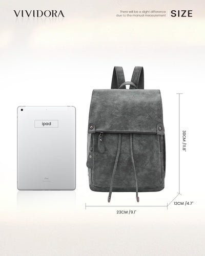 Small Elegant Modern Backpack, PU Leather Anti-Theft Backpack Waterproof City Backpack