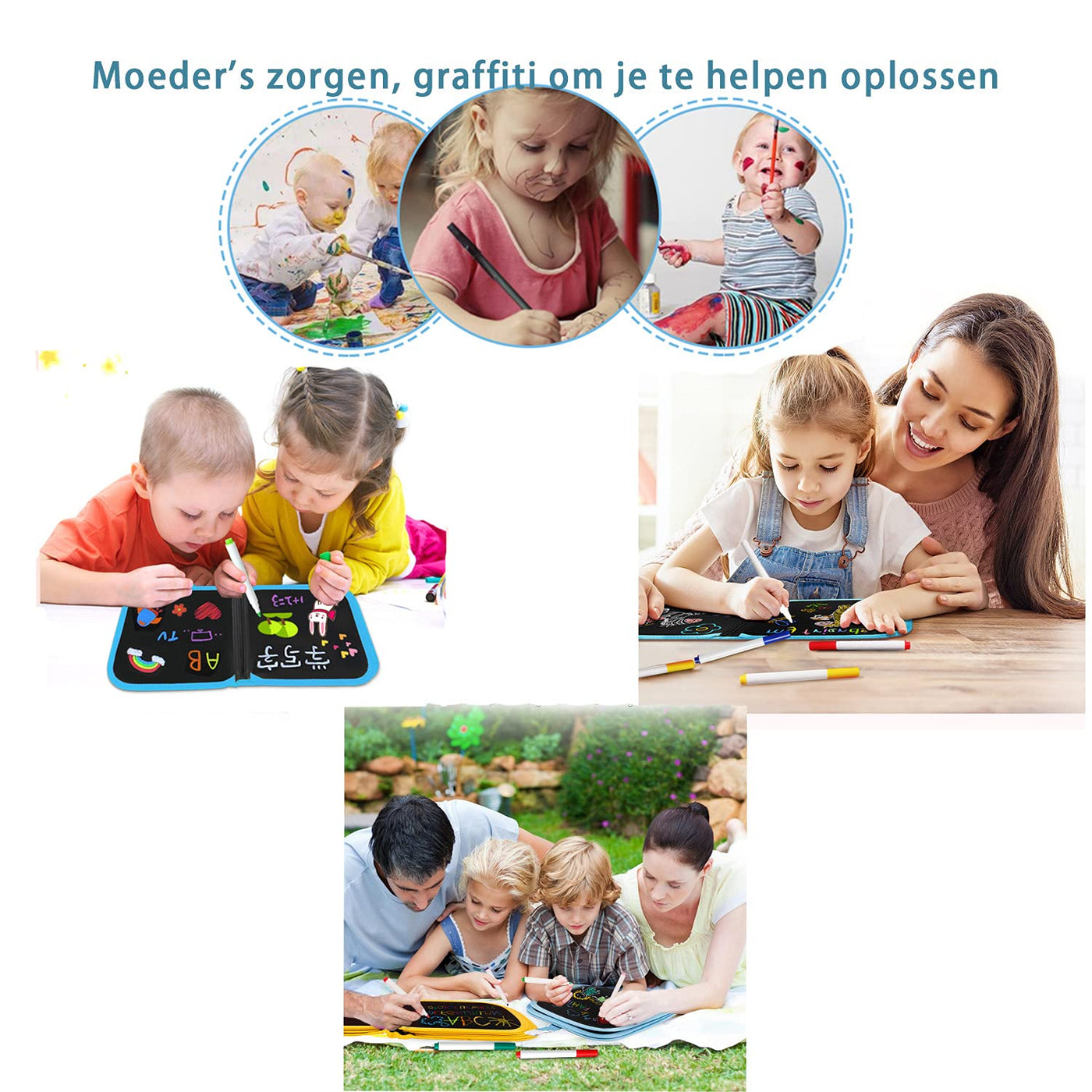 Livre de coloriage pour enfants Réutilisable, planche à dessin Effaçable