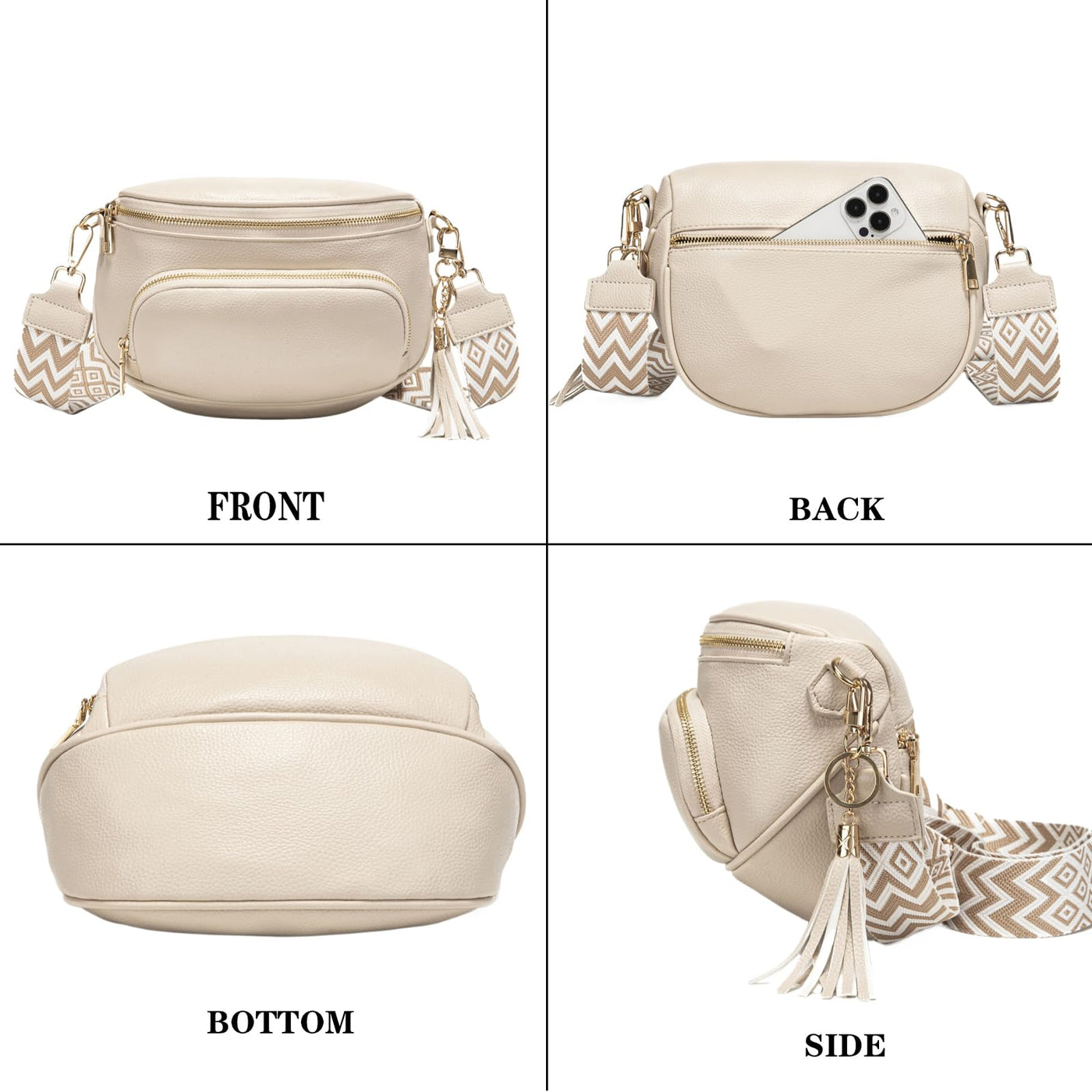 Shoulder bag Large crossbody bag Vegan leather cell phone bag Send RFID blocking