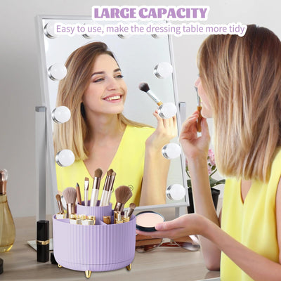 360° Make up Organizer, Brush Holder Cosmetic Storage with 5 compartments