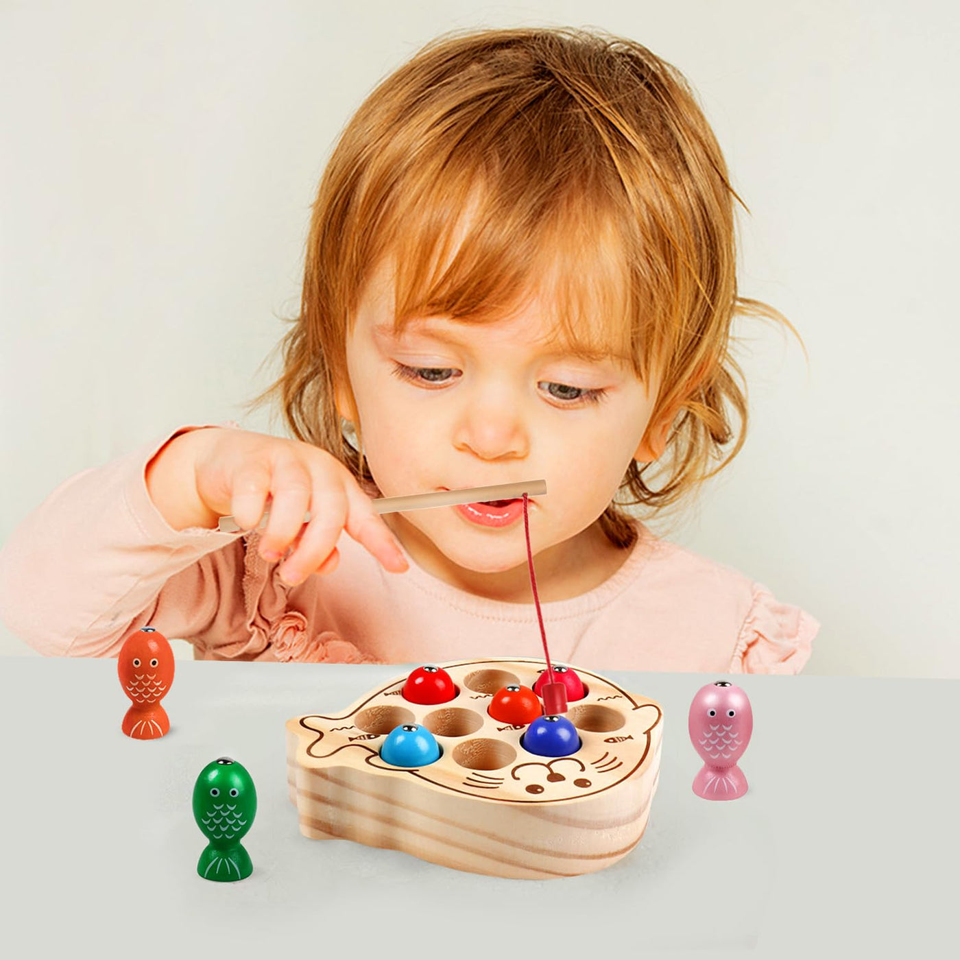 Jouet de pêche magnétique pour enfants, favorise la motricité fine et la coordination œil-main