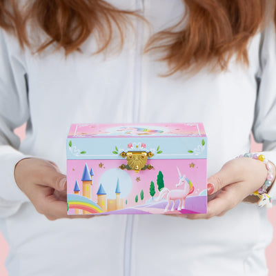 Musical jewelry box, rotating unicorn toy for children music box
