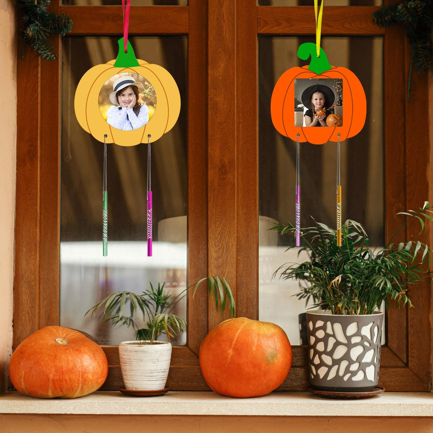 Pumpkin Photo Frames Wind Chime Craft Kit Autumn Crafts Kids