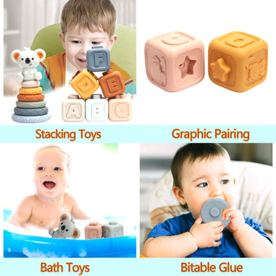 Soft baby building blocks, motor activity toy stacking cubes building blocks