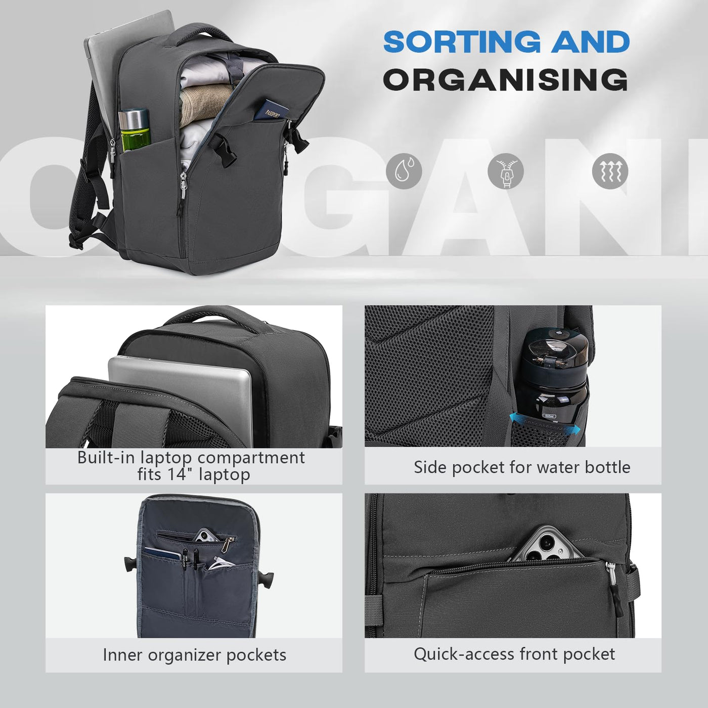 Hand luggage, Travel Backpack Underseat