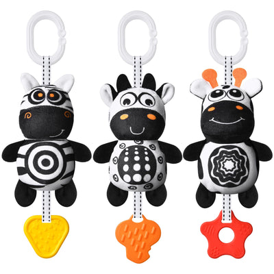 Stroller toy, 4pcs hanging rattle toy, baby hanging toy, newborn car seat toy