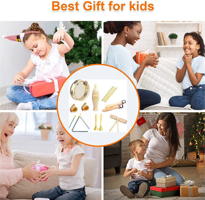 Set d'instruments de musique pour enfants, set de percussions en bois Schlagwerk Rhythm
