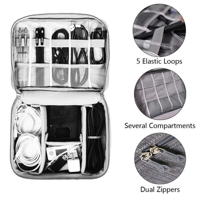 Elektronische Zubehörtasche Travel Electronic Organizer Wasserdichte Kabeltasche Zubehör Aufbewahrungstasche für Kabel