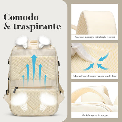 Hand Luggage Backpack Lightweight Laptop Compartment & Anti-theft Device