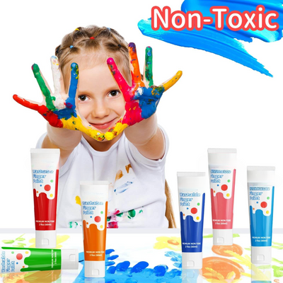 Peinture au doigt pour enfants, peinture au doigt artistique, lavable, non toxique, accessoires de peinture sûrs pour les enfants