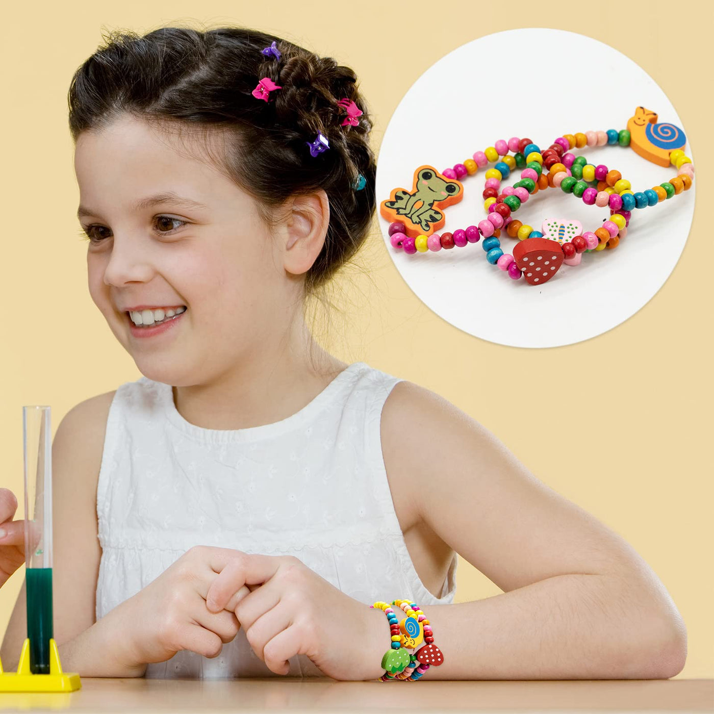 Bracelet Colourful bracelets children wooden