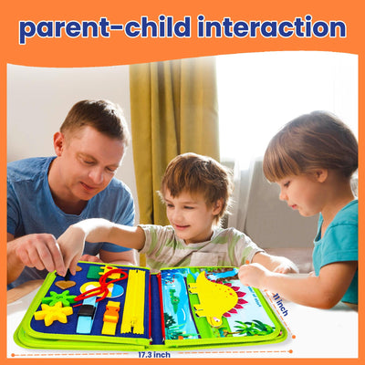 Tableau d'activités - Livre d'activités en feutre avec 26 jeux d'apprentissage interactifs, favorise la motricité fine, jouet de motricité pour les voyages et à la maison.