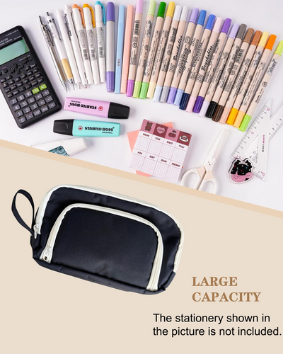 Trousse à crayons avec 3 compartiments