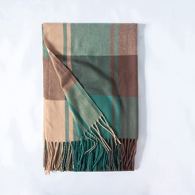 scarf thick knitted scarf plaid neckerchief scarf poncho