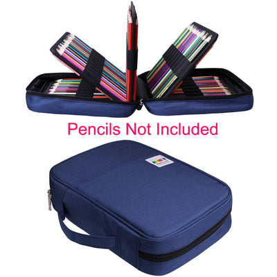 Pencil Case with 220 compartments, Portable Crayon Organizer, Waterproof Pencil Holder Case for Students, Children, Adults, Artists