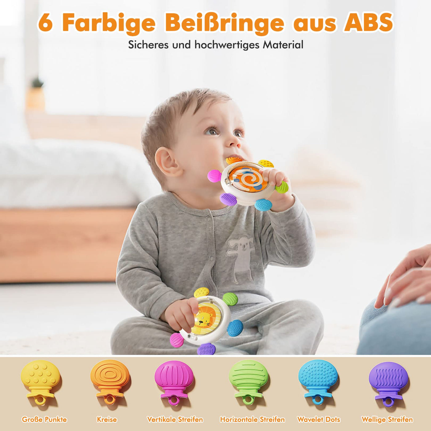 Saugnapf Spielzeug Baby 3 Stück sensorische Spinner Spielzeug für Baby Spinnerei Spielzeug