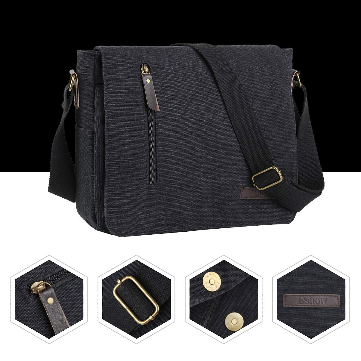 Messenger bag made of canvas shoulder bag shoulder bag for laptop vintage for work leisure