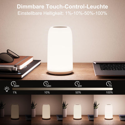 LED Bedside Lamp Touch Dimmable