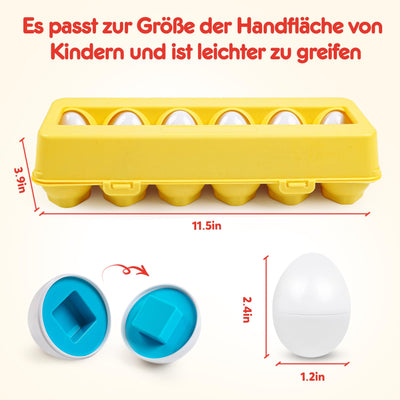 Jeu d'association d'œufs, jeu éducatif pour les enfants qui développe la coordination œil-main et les compétences cognitives
