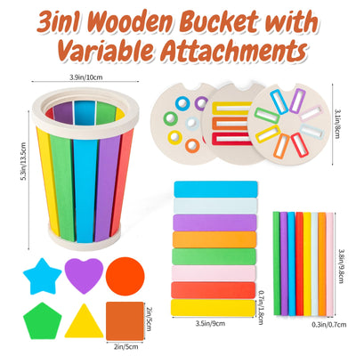 Children's toys for learning colors, sorting games, wooden toys for babies, motor skills toys