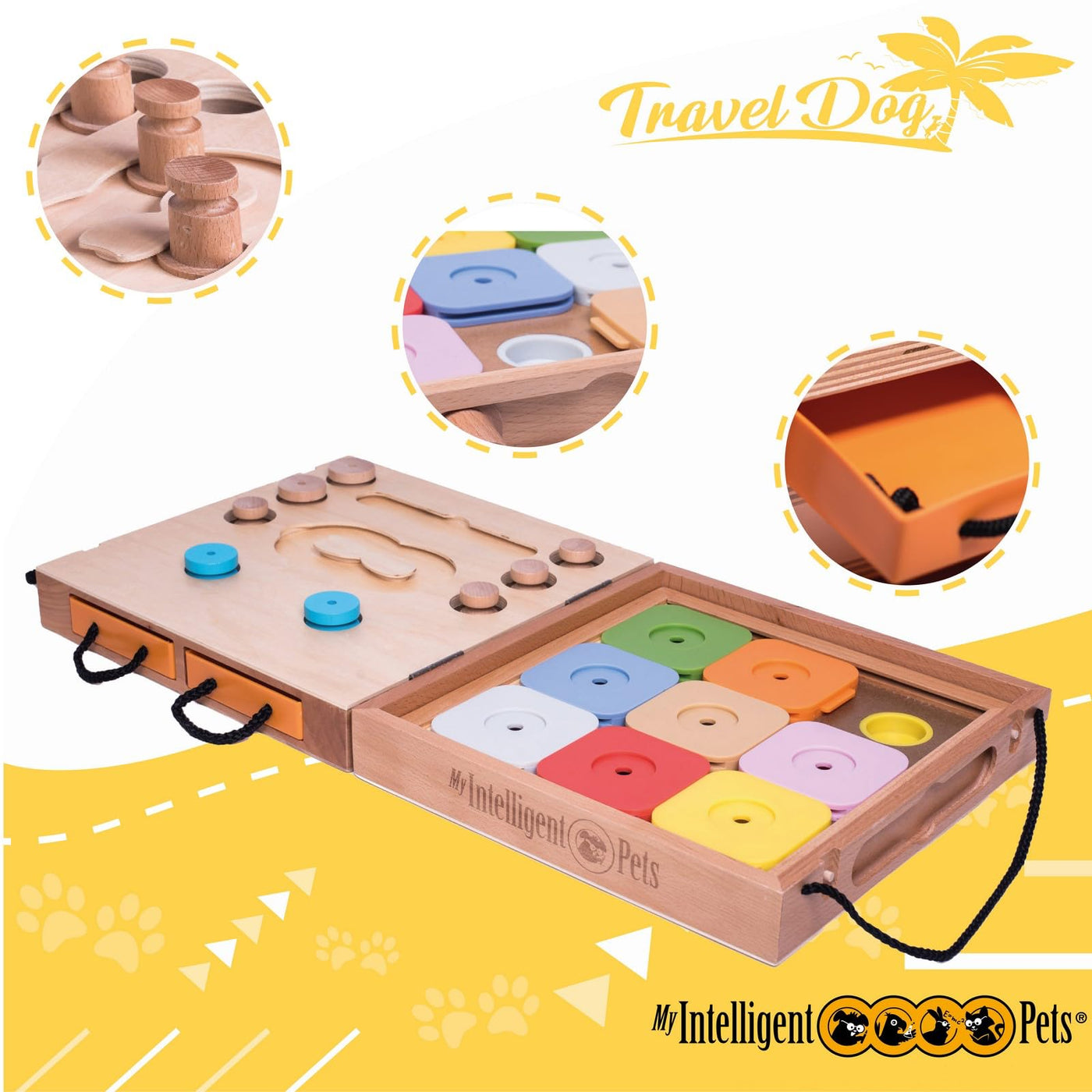 Jouet interactif en bois pour chien Jouet pour chien petit et grand chien Jouet pour chien