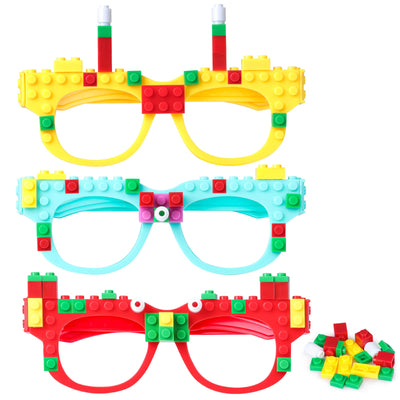 Building Blocks Glasses Splice Glasses Toys: 12 Pieces Building Bricks