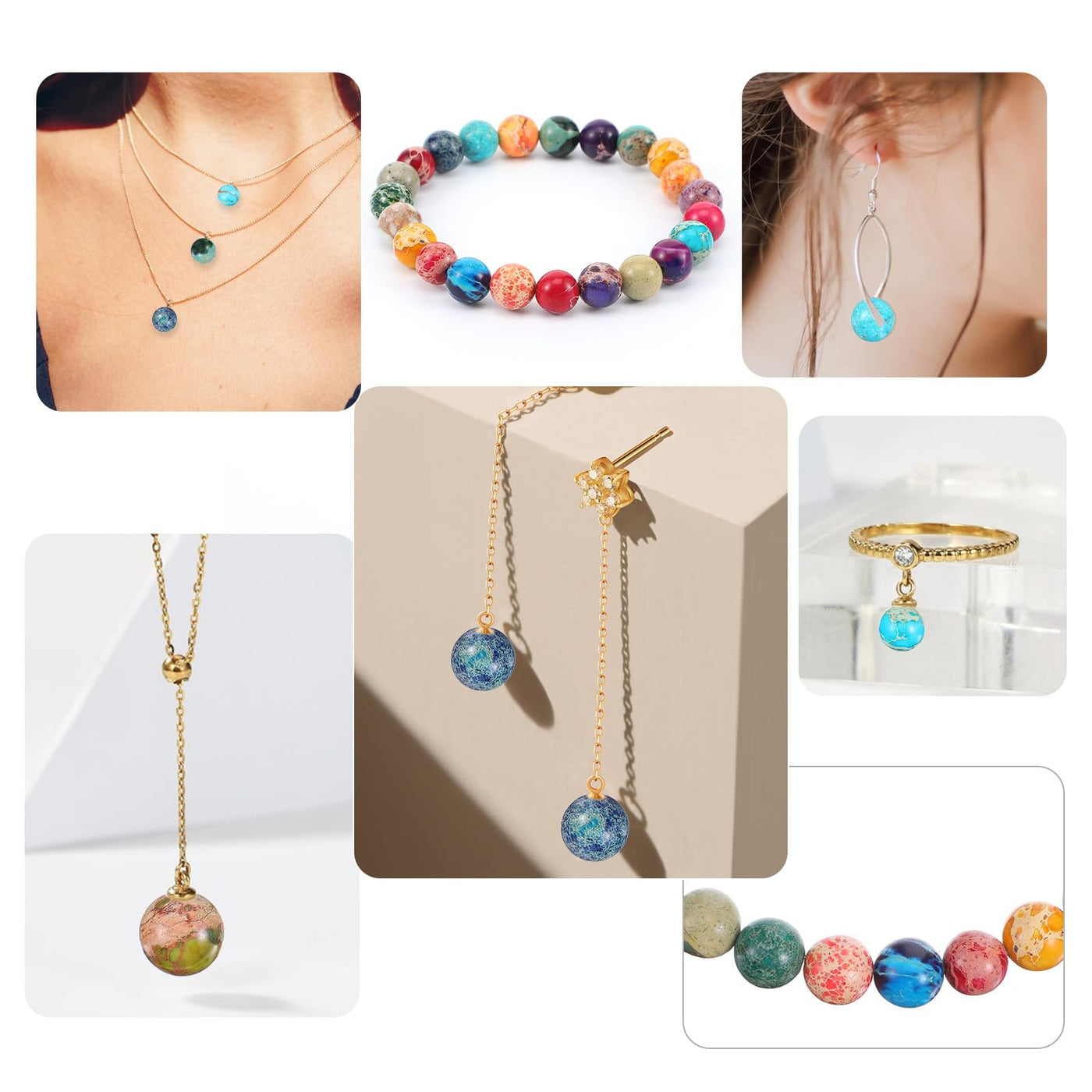Bracelets en perles de pierre naturelle avec vos propres mains