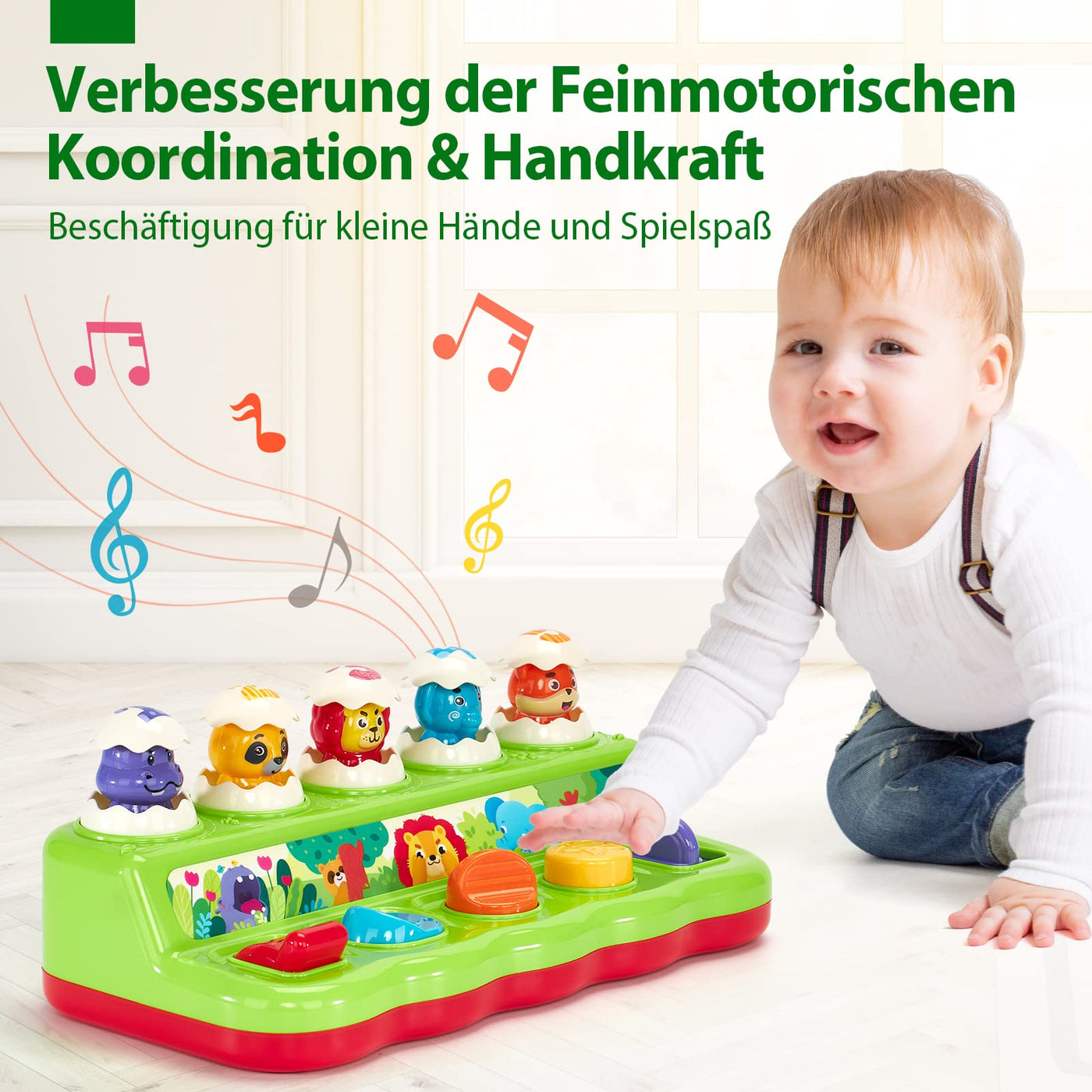 Pop up Babyspielzeug mit Musik und Licht - Kleinkinder, frühe Entwicklung Ursache und Wirkung Spielzeug