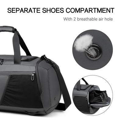 Sports bags with shoe compartment