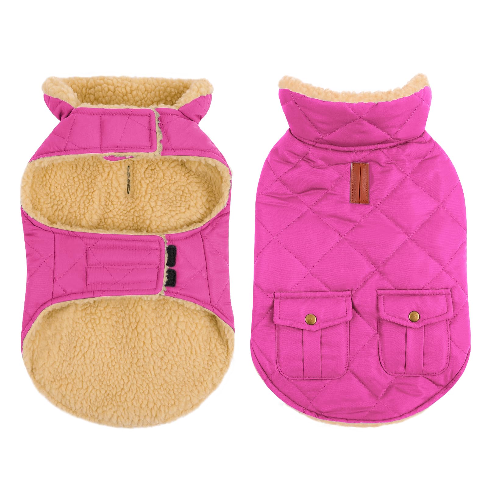 Wintermantel Hundemantel, Warme Winterjacken mit Fleece für Hunde