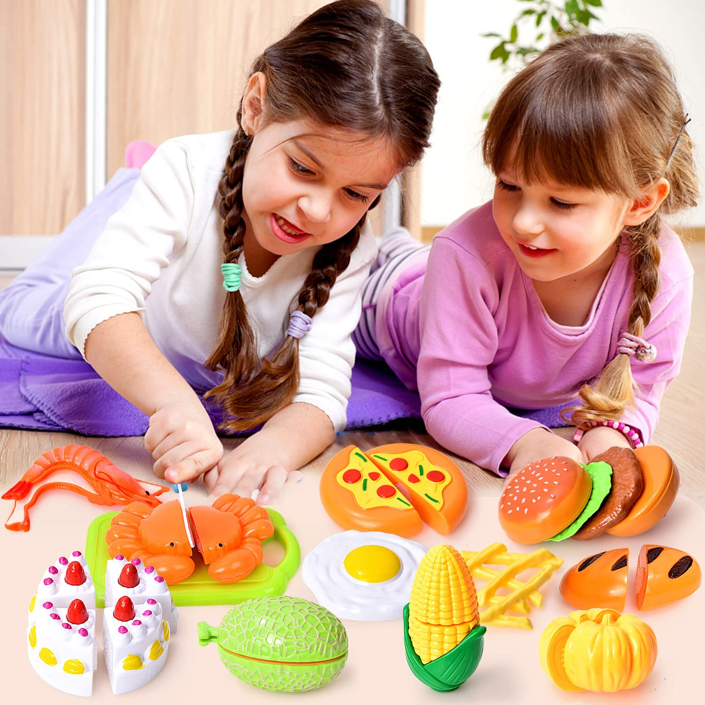 Role play kitchen accessories, food play set for children