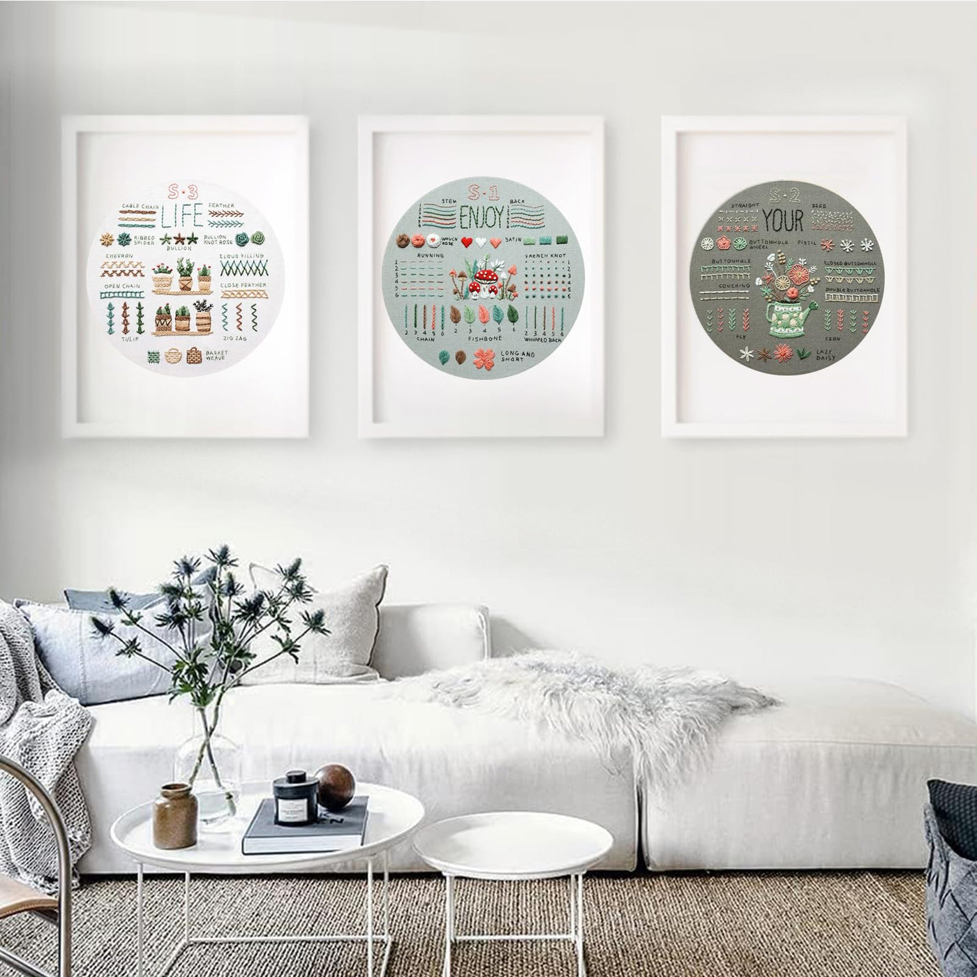 Ensemble de broderie pour adultes-motif floral