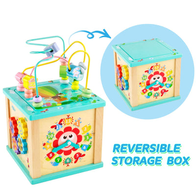 Cube de motricité Jouet de motricité 5 en 1 Jouet pour bébé avec boucle de motricité Centre d'activités pour bébé